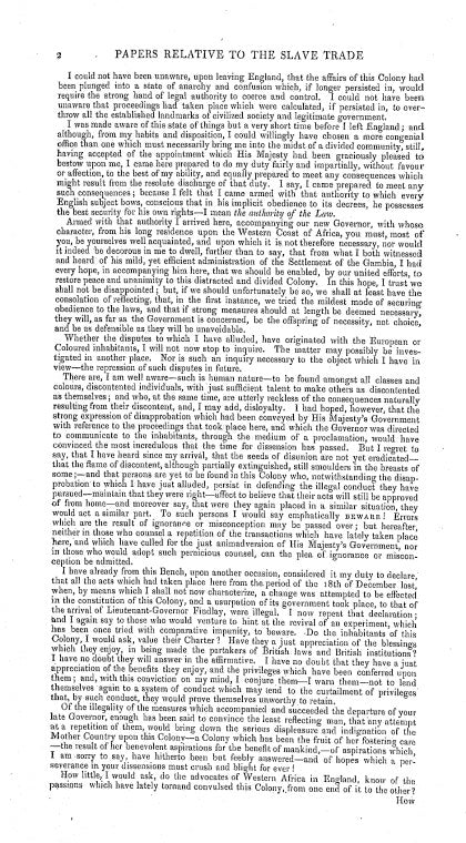 Slave trade, Sierra Leone :: return to an address to His Majesty, dated 7 March 1832; for copy of a charge delivered by Mr. Chief Justice Jeffcott to the Grand Jury of Sierra Leone, on the subject of the slave trade in that colony ...