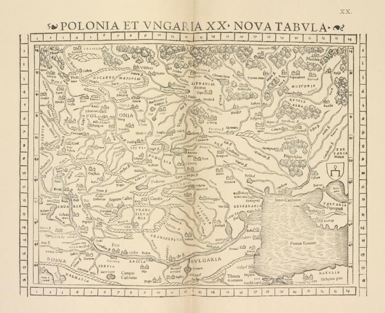 Karta Pol'shi S. Miunstera 1540g. Str.12