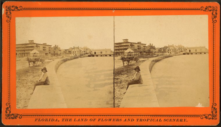 Sea Wall of St. Augustine, Florida.