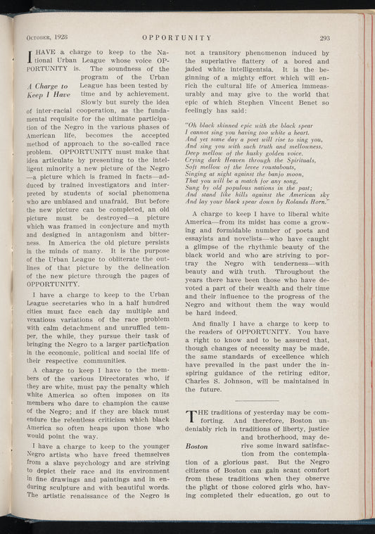 Opportunity: journal of Negro life