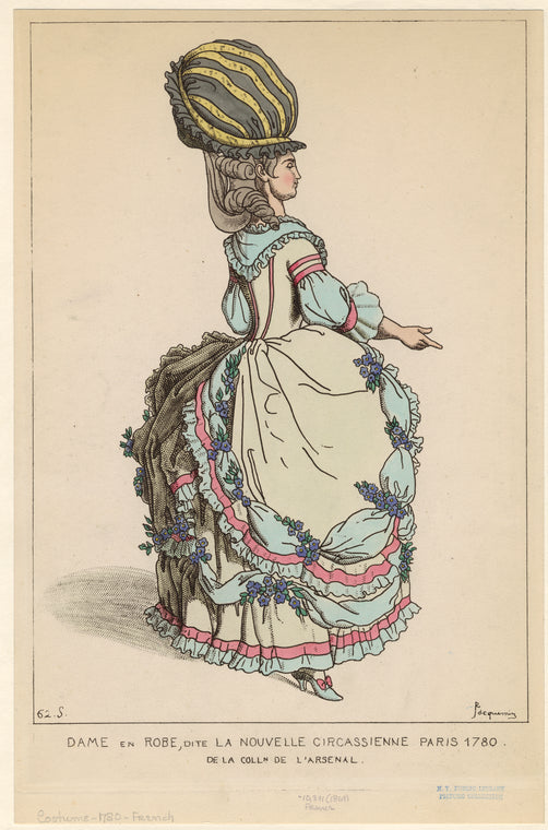 Dame en robe, dite la nouvelle circassienne Paris, 1780