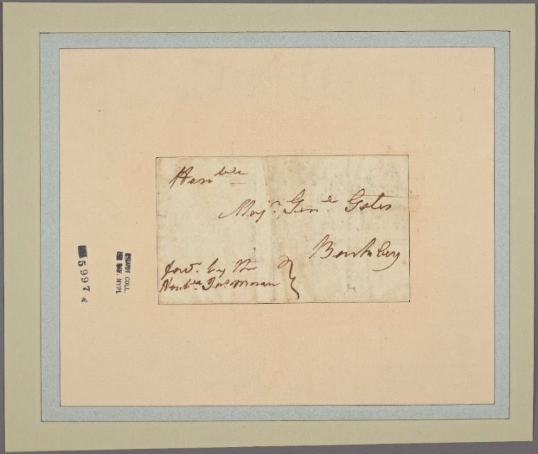 Letter to Horatio Gates, Berkeley, Va.