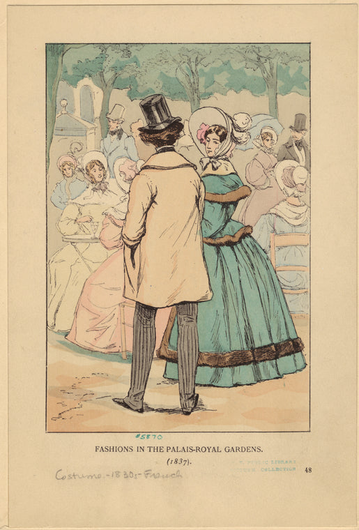 Fashions in the Palais-Royal gardens (1837)
