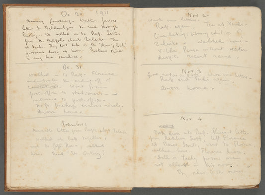 Diary entries