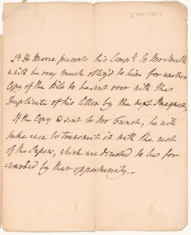 Letter from Sir Henry Moore