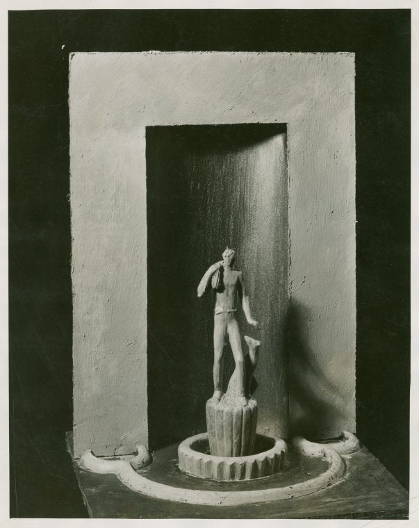 Art - Sculpture - American Manhood and American Womanhood (Gaetano Cecere) - American Manhood model