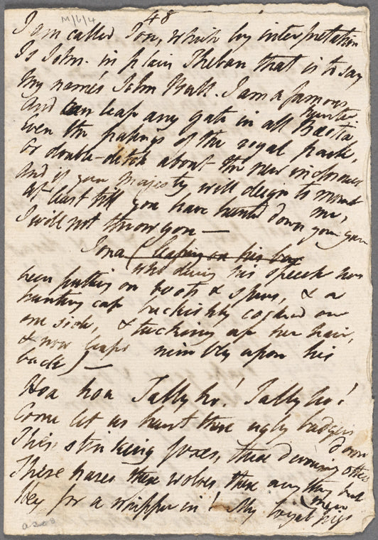 Holograph verse-drama (fragment), Oedipus Tyrannus; Or, Swellfoot the Tyrant