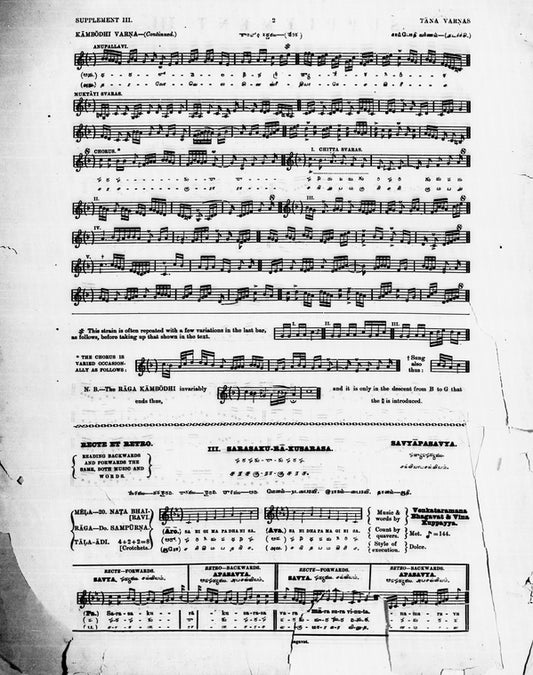Oriental music in European notation