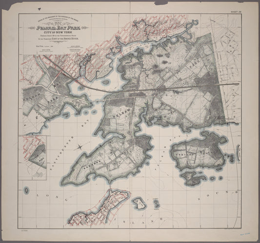 Sheet 29: Map of Pelham Bay Park, City of New York, forming sheet 29 of the Topographical Atlas of the Territory East of the Bronx River.