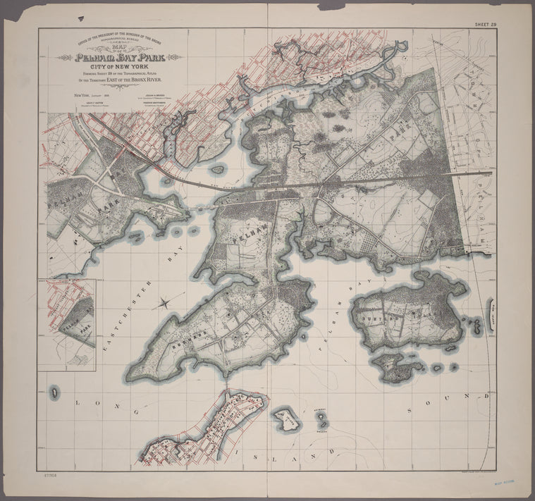 Sheet 29: Map of Pelham Bay Park, City of New York, forming sheet 29 of the Topographical Atlas of the Territory East of the Bronx River.