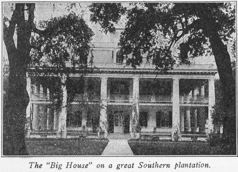 The "big house" on a great Southern plantation.