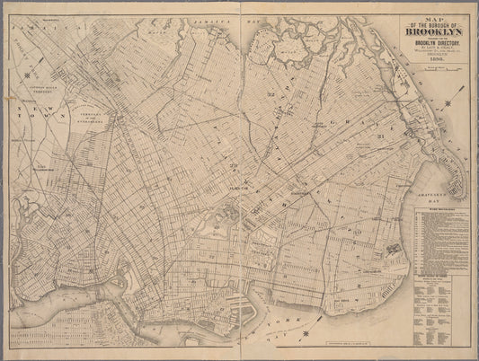 Map of the borough of Brooklyn published for the Brooklyn Directory, 1898