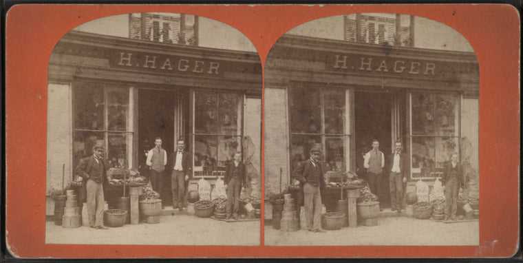 View of H. Hagers grocery store, 79 ....