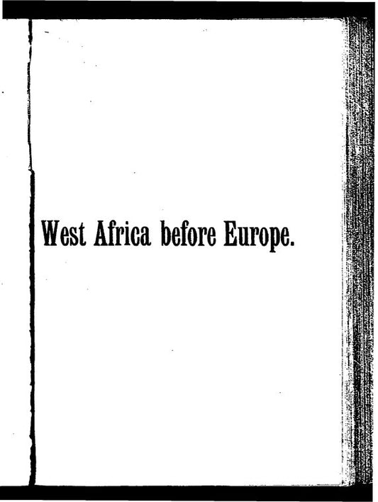 West Africa before Europe