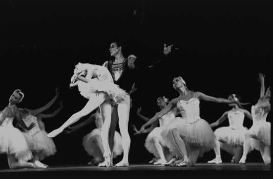 Melissa Hayden and Jacques d'Amboise in the New York City Ballet production of Balanchine's "Swan Lake"
