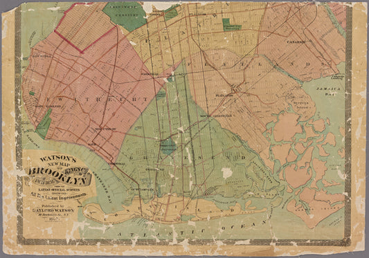Watson's new map of the city of Brooklyn including Brooklyn