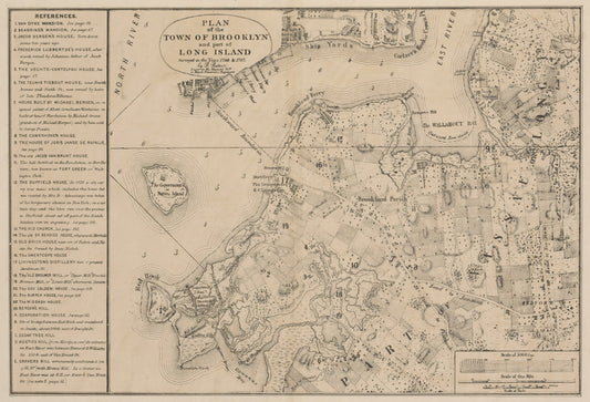 Plan of the town of Brooklyn and part of Long Island: surveyed in the years 1766 & 1767