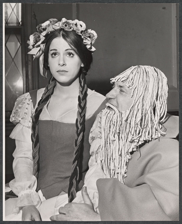 Louise Sorel and Dolph Sweet in the stage production The Dragon