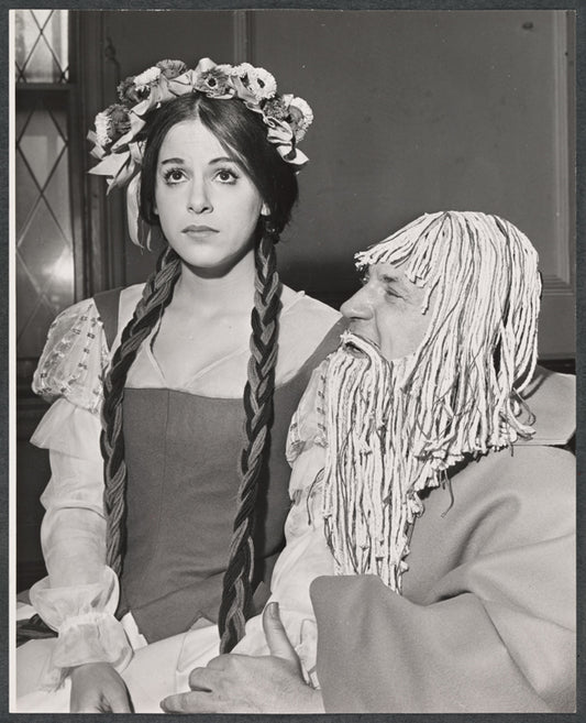 Louise Sorel and Dolph Sweet in the stage production The Dragon