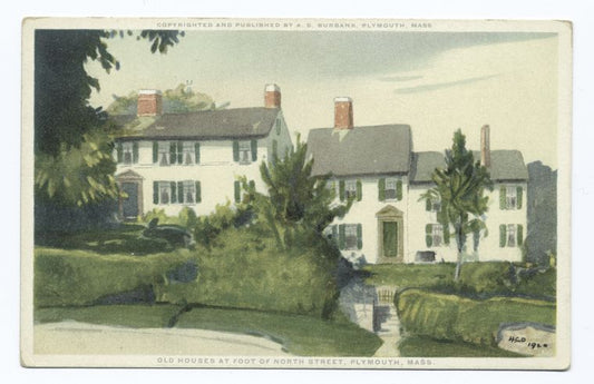 Old Houses at Foot of North Street, Plymouth, Mass.