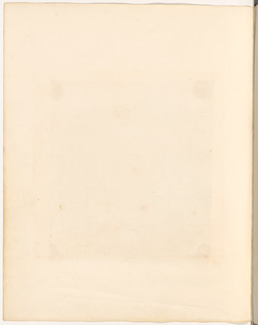 Mounted ink wash drawing of ruins and a cityscape, titled, “A Blot, by Smith of Wor[ceste]r”