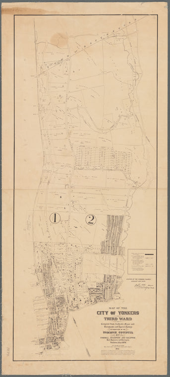 Map of the city of Yonkers, Third Ward: compiled from authentic maps and documents and special surveys