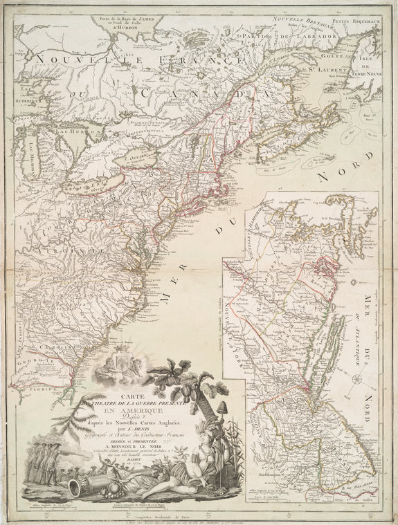 Carte du theatre de la guerre presente en Amerique