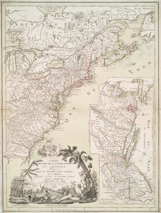 Carte du theatre de la guerre presente en Amerique