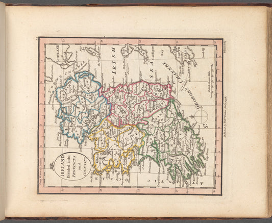 Ireland divided into provinces and counties