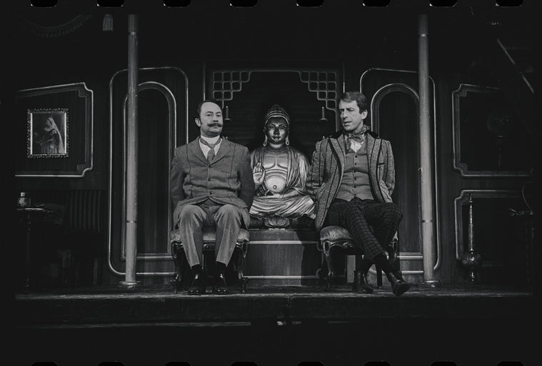 Peter Sallis and Fritz Weaver in the stage production Baker Street