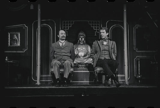 Peter Sallis and Fritz Weaver in the stage production Baker Street