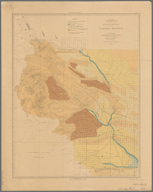 Preliminary agricultural map of Yakima region, Washington Ter.