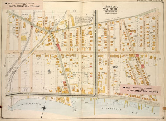 Brooklyn, Vol. 7, Double Page Plate No. 38; Part of Ward 31, Section 22; [Map bounded by Avenue Z, E. 25th St., Sheepshead Bay, Coney Island Creek, E. 13th St.]