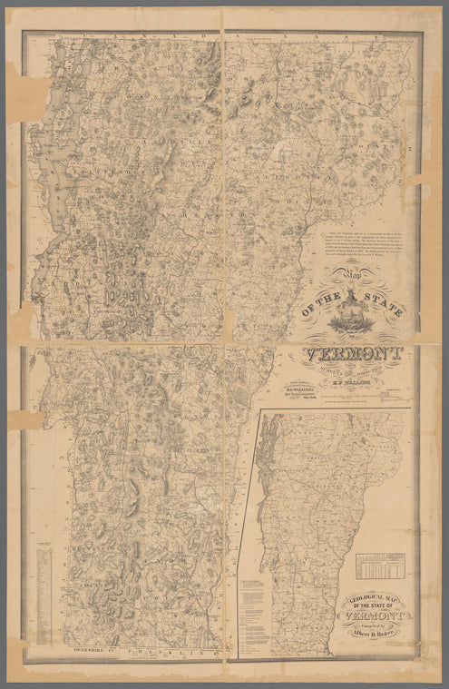 Map of the state of Vermont