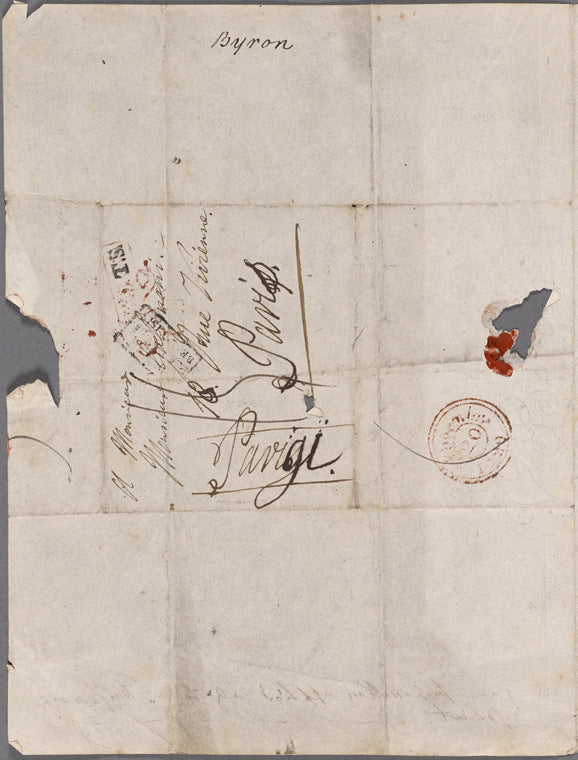 Autograph letter signed to J. A. Galignani, 5 November 1820