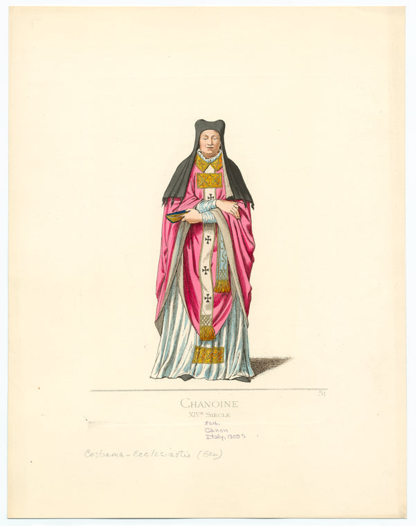Chanoine XIVe siècle