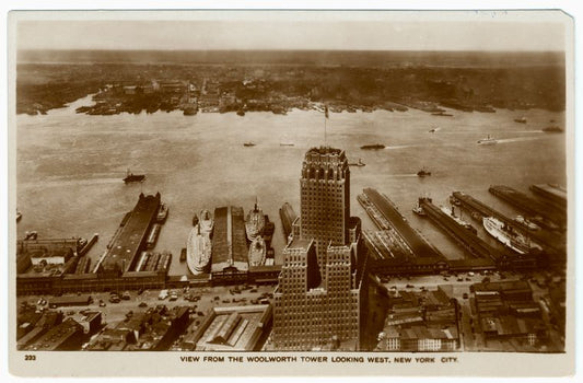 View from the Woolworth Tower looking West, New York City