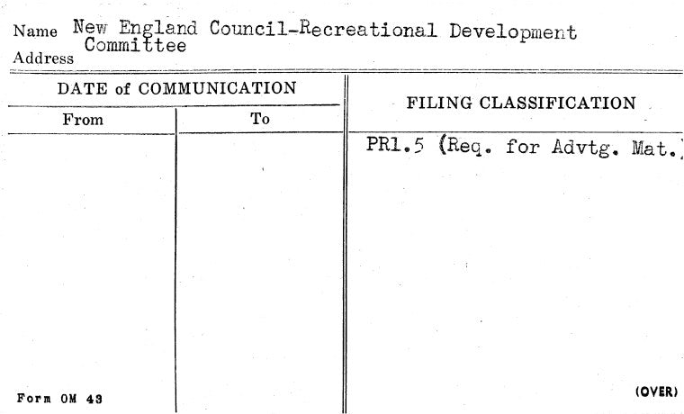 New England Council-Recreational Development