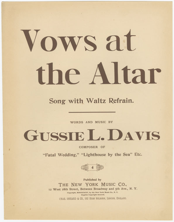 Vows at the alter