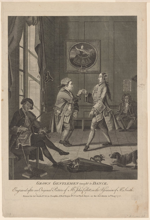 Grown gentlemen taught to dance: engraved after an original picture of Mr. John Collett, in the possession of Mr. Smith