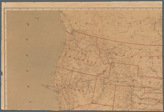 Map showing the limits of the military departments and the positions of the military posts of the United States