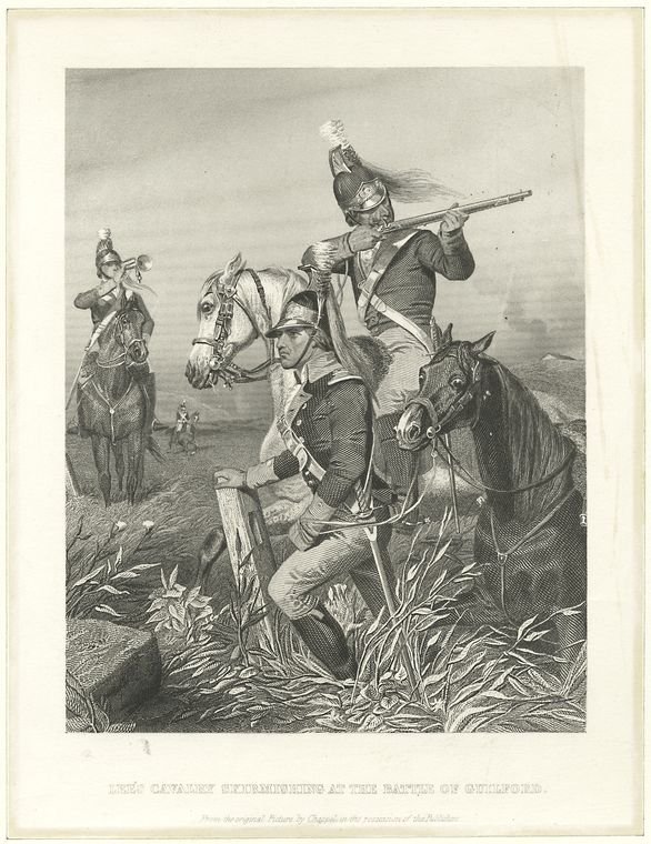 Lee's cavalry skirmishng at the Battle of Guilford.