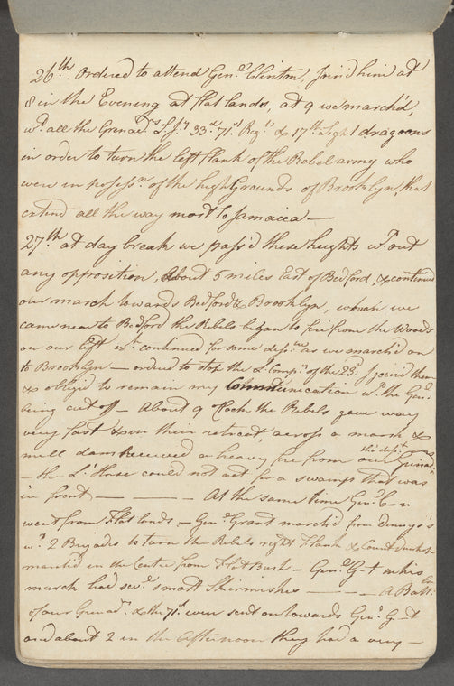 Diary entry for August 27, 1776