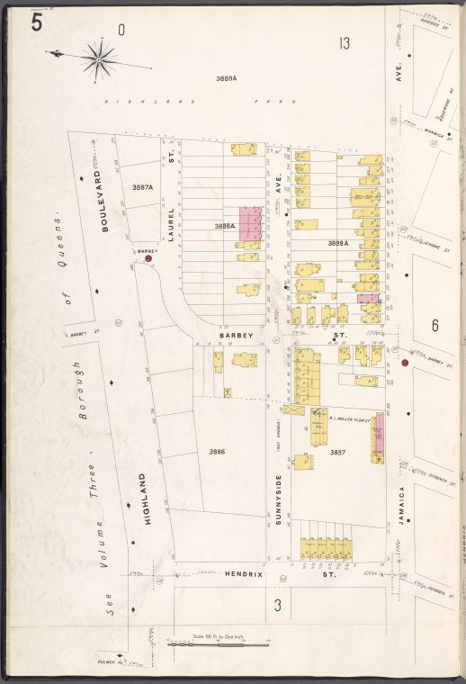 Brooklyn V. 8, Plate No. 5 [Map bounded by Jamaica Ave., Hendrix St., Highland Blvd.]