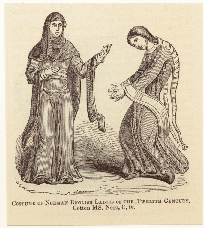 Costume of Norman English ladies of the twelfth century
