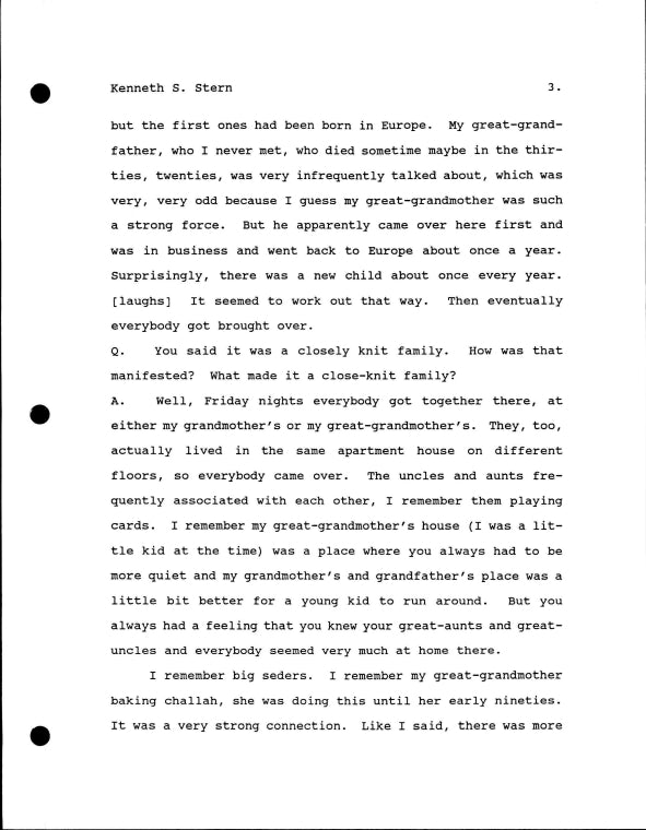 Kenneth S. Stern: [interview]