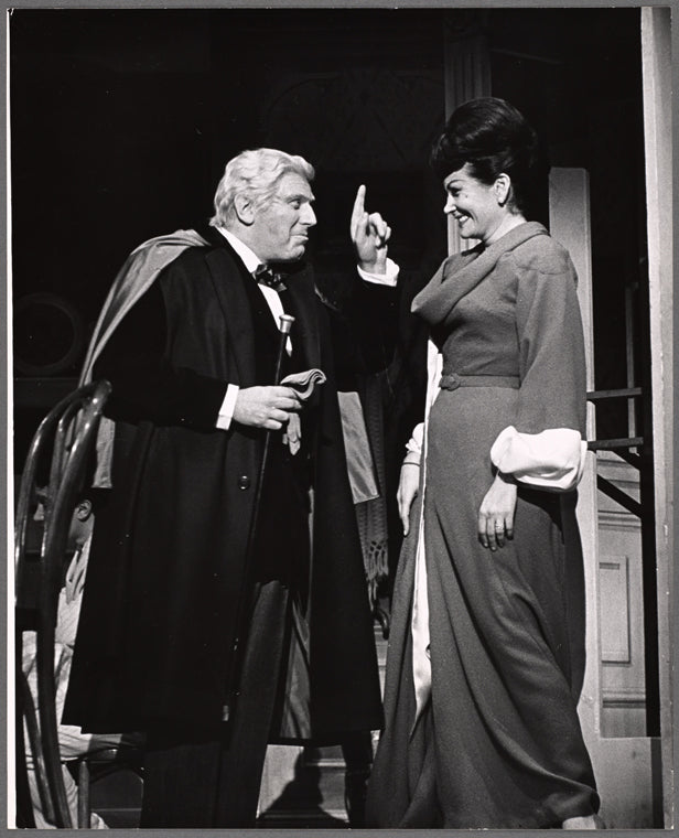 Theodore Bikel and Brenda Lewis in the stage production Cafe Crown