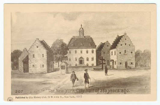 New York City Hall of 250 years ago