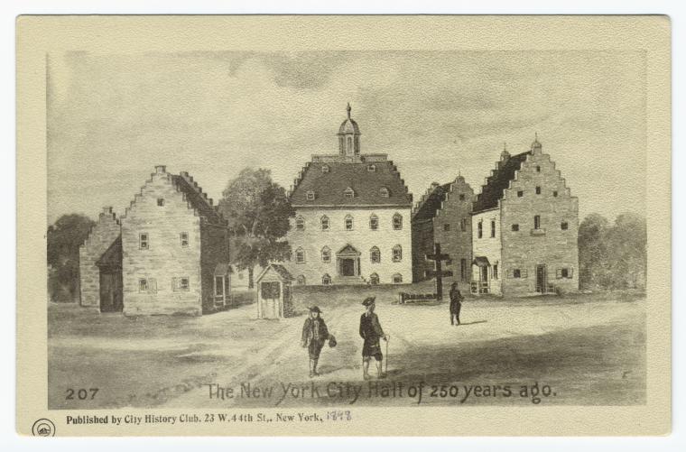 New York City Hall of 250 years ago
