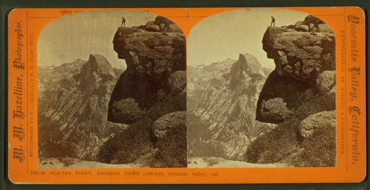 From Glacier Point, looking down, 3,200 feet, Yosemite Valley, Cal.